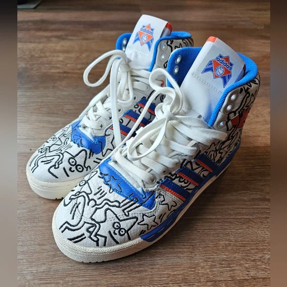 Adidas Rivalry Hi x Keith Haring Men’s US 5 High Tops Sneakers Rare 2019